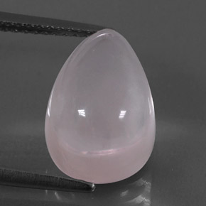 Cuarzo rosa rosa natural de 7,04 ct, en forma de pera, transparente