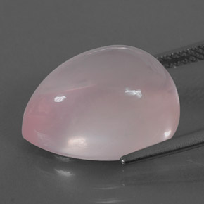 Cuarzo rosa rosa natural de 11,54 ct, en forma de pera, transparente