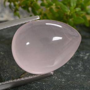 Cuarzo rosa rosa natural de 13,35 ct, en forma de pera, translúcido