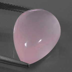 Cuarzo rosa rosa natural de 14,63 ct, en forma de pera, transparente