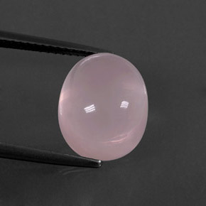 Cuarzo rosa rosa natural de 6,41 ct, corte óvalo, transparente
