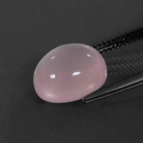 Cuarzo rosa rosa natural de 6,41 ct, corte óvalo, transparente