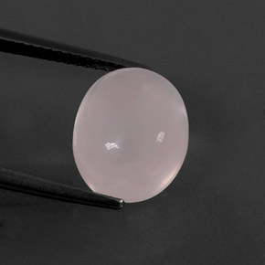 Cuarzo rosa rosa natural de 5,50 ct, corte óvalo, transparente