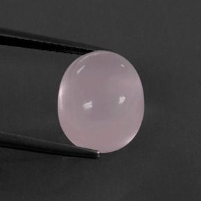 Cuarzo rosa rosa natural de 5,82 ct, corte óvalo, transparente