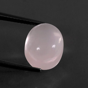 Cuarzo Rosa Rosa natural de 6.47 ct, Corte Óvalo, Transparente