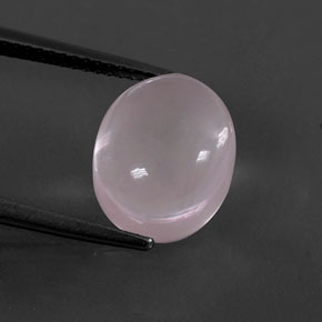 Cuarzo rosa rosa natural de 5,89 ct, corte óvalo, transparente