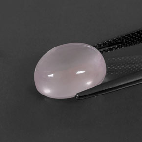 Cuarzo rosa rosa natural de 5,89 ct, corte óvalo, transparente