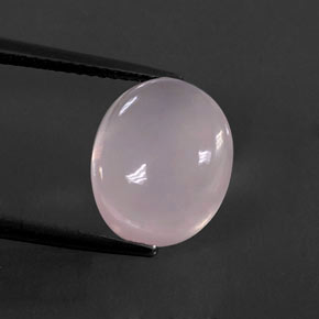 Cuarzo rosa rosa natural de 5,82 ct, corte óvalo, transparente