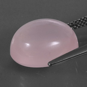 Cuarzo rosa rosa natural de 10,34 ct, transparente, transparente / translúcido