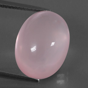 Cuarzo rosa rosa natural de 12,51 ct, corte óvalo, transparente