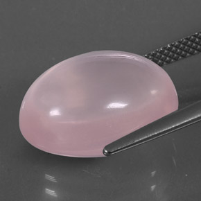 Cuarzo rosa rosa natural de 12,51 ct, corte óvalo, transparente