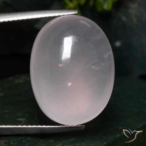 26.04ct Natural Rosado rosa muy claro Cuarzo rosa, Ovalada, Translúcido