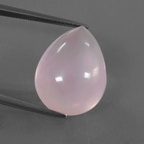 Cuarzo rosa rosa natural de 17,53 ct, en forma de pera, transparente