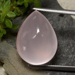 Cuarzo rosa rosa natural de 23,27 ct, en forma de pera, transparente