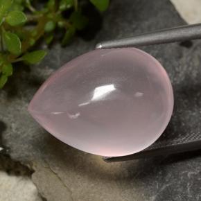 Cuarzo rosa rosa natural de 23,27 ct, en forma de pera, transparente