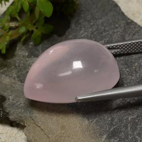 Cuarzo rosa rosa natural de 23,27 ct, en forma de pera, transparente