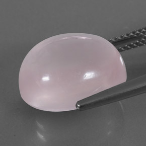 Cuarzo rosa rosa natural de 10,40 ct, corte óvalo, transparente
