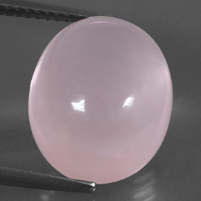 Cuarzo rosa rosa natural de 11,75 ct, corte óvalo, transparente