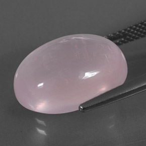 Cuarzo rosa rosa natural de 12,07 ct, corte óvalo, transparente