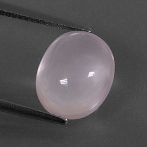 Cuarzo rosa rosa natural de 5,12 ct, corte óvalo, transparente