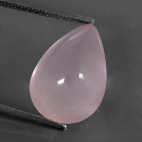 Cuarzo rosa rosa natural de 5,27 ct, en forma de pera, transparente