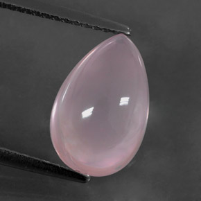 Cuarzo Rosa Rosa natural de 5.27 ct, En forma de pera, Transparente