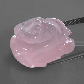 Cuarzo rosa rosa natural de 48,03 ct, transparente, transparente / translúcido