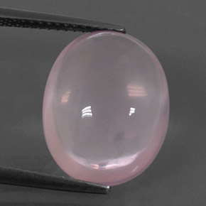 Cuarzo rosa rosa natural de 10,34 ct, corte óvalo, transparente