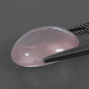 Cuarzo rosa rosa natural de 10,34 ct, corte óvalo, transparente