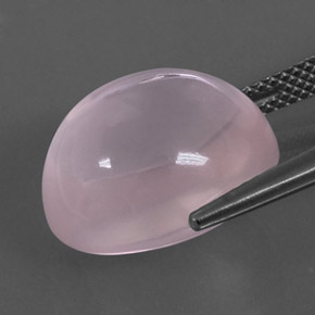 Cuarzo rosa rosa natural de 14,93 ct, transparente, transparente / translúcido