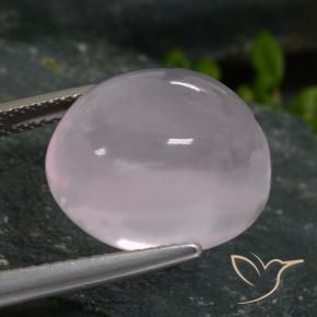 Cuarzo rosa Rosado muy claro natural de 16.96 ct, Ovalada, Translúcido