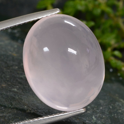 Cuarzo rosa rosa natural de 16,25 ct, corte óvalo, translúcido