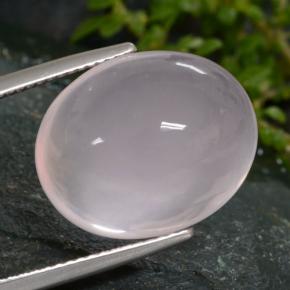 Cuarzo rosa rosa natural de 16,25 ct, corte óvalo, translúcido