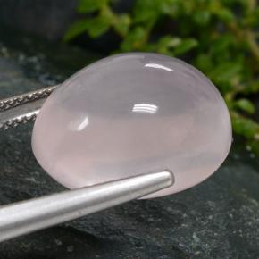 Cuarzo rosa rosa natural de 16,25 ct, corte óvalo, translúcido
