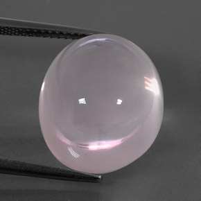 Cuarzo rosa rosa natural de 19,38 ct, corte óvalo, transparente