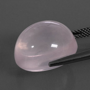 Cuarzo rosa rosa natural de 19,38 ct, corte óvalo, transparente