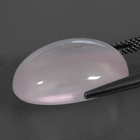 Cuarzo rosa rosa natural de 17,53 ct, corte óvalo, transparente