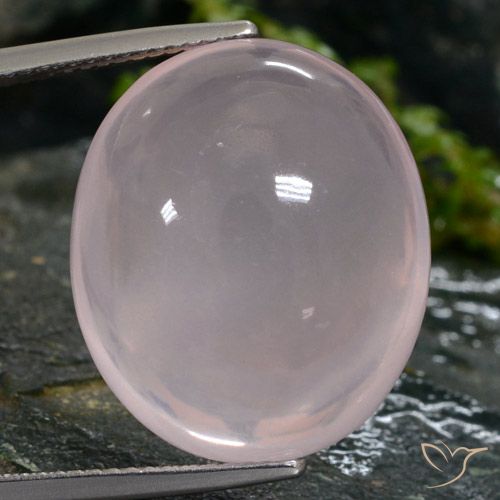 26.44ct Natural Rosado claro Cuarzo rosa, Ovalada, Translúcido