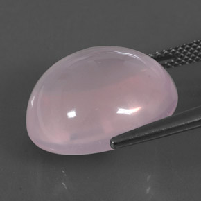 Cuarzo rosa rosa natural de 17,96 ct, corte óvalo, transparente