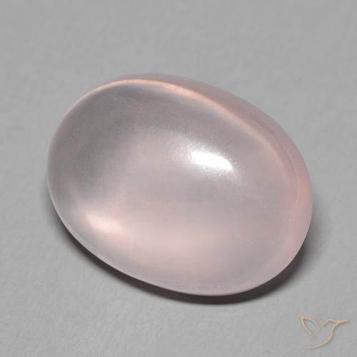 Cuarzo rosa rosa natural de 15,20 ct, corte óvalo, translúcido