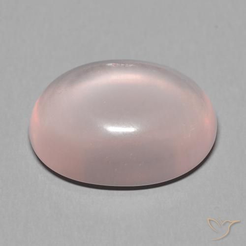 Cuarzo rosa rosa natural de 15,20 ct, corte óvalo, translúcido