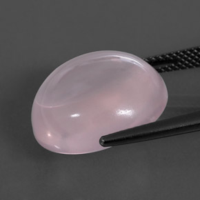 Cuarzo Rosa Light Pink  natural de 15.13 ct, Corte Óvalo, Transparente