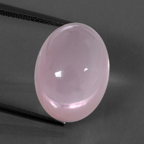 Cuarzo rosa rosa natural de 17,60 ct, transparente, transparente / translúcido