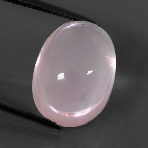 Cuarzo rosa rosa natural de 14,43 ct, transparente, transparente / translúcido