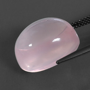 Cuarzo rosa rosa natural de 14,43 ct, transparente, transparente / translúcido