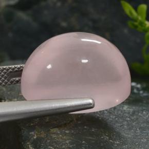 Cuarzo rosa rosa natural de 15,31 ct, corte óvalo, translúcido