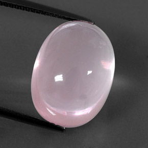 Cuarzo rosa rosa natural de 14,49 ct, transparente, transparente / translúcido