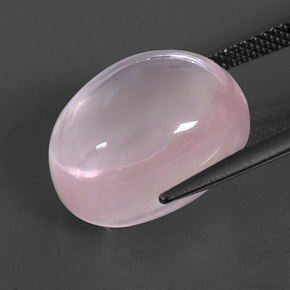 Cuarzo rosa rosa natural de 14,49 ct, transparente, transparente / translúcido