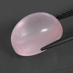Cuarzo rosa rosa natural de 15,47 ct, transparente, transparente / translúcido