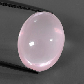 Cuarzo rosa rosa natural de 12,51 ct, transparente, transparente / translúcido